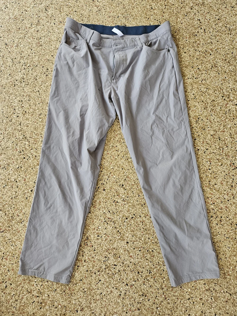 Adidas Go To 5 Pocket Men's Casual Grey Golf Pants Tapered 36x30